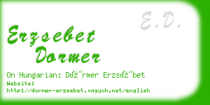 erzsebet dormer business card